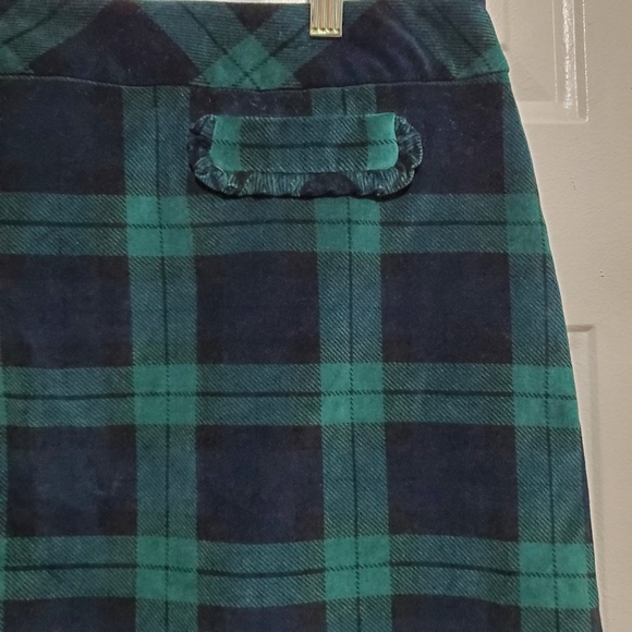 Talbots Tartan Plaid Velvet Skirt - Picture 2 of 10